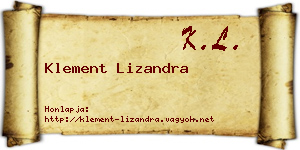 Klement Lizandra névjegykártya